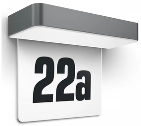 Steinel 065935 - LED solarny numer domu LED/0,07W 2000 mAh IP44 antracyt