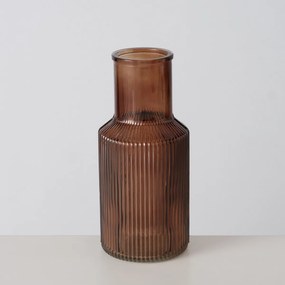 Prążkowany wazon szklany MISAM, 22 cm