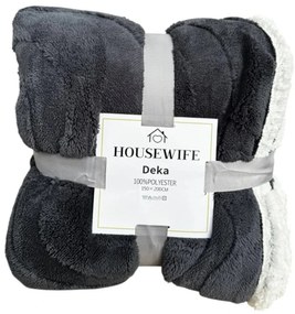 Luksusowy koc z baranka z mikropluszu NESTIVE ciemnoszary Rozmiar: 150 x 200 cm