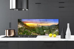 Szkło do Kuchni na Ścianę Majestatyczne Szczyty Górskie