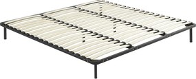 Stelaż z listewkami 200 x 200 cm - 3 x 19 listewek - Z nóżkami - Czarny - KALISTA marki YSMÉE