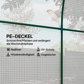 Outsunny Szklarnia, przenośny dom dla roślin ze stalowym stelażem i pokryciem z tworzywa, Biały | Aosom PL