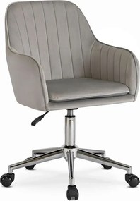 Popielate stylowe krzesło obrotowe H3-C97