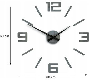 Zegar ścienny naklejany duży nowoczesny akrylowy na ścianę do kuchni salonu