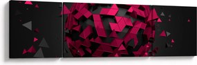 Obraz abstrakcji 3D (170x50 cm)