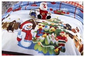 Koc ze świątecznym motywem z mieszanki bawełny 150x200 cm – Mila Home