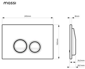 Zestaw LERA stelaż podtynkowy WC z miską wiszącą LERA i przyciskiem w kolorze Pink
