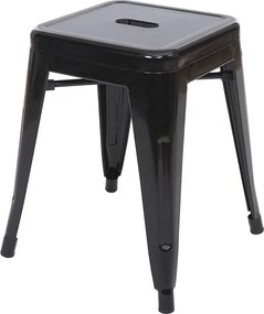 Stołek metalowy MCW-A73,  czarny