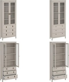 Dwudrzwiowa witryna z szufladami Madrid, kaszmir mat