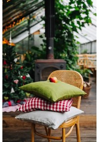 Lniana poszewka na poduszkę 50x50 cm Red Gingham – Linen Tales