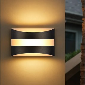 Kinkiet wewnętrzny LED Nettlife – czarny, oświetlenie w górę i w dół, 5 W, 3000 K, ciepła biel