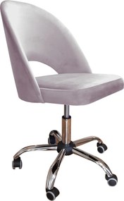 Fotel obrotowy POLO tkanina Welur krzesło biurowe ergonomiczne do biurka : Kolor Stelaża - Chrom, Kolor tkaniny - VELVET - MG55, Typ siedziska - Siedzisko obrotowe 360°, Typ tkaniny - Velvet