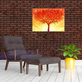 Obraz na szkle - Drzewo w słońcu (70x50 cm)
