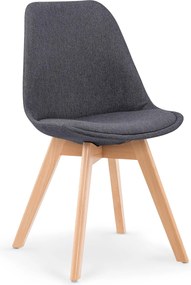 Tapicerowane krzesło na drewnianych nogach K303 Halmar