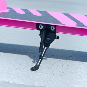 AIYAPLAY Hulajnoga dla Dzieci, Podwójne Hamulce, Metalowa Rama, Podnóżek, Składana, od 3 do 8 lat, Różowa