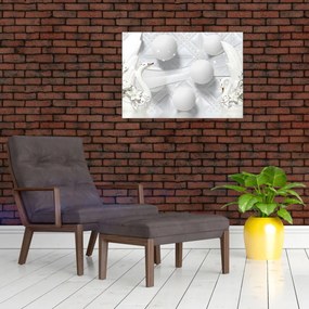 Obraz - Złoty łabędź na wodzie (70x50 cm)
