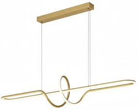 LAMPA SUFITOWA WISZĄCA LED LHJ038-CP ZŁOTA SZCZOTKOWANA