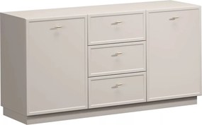 Komoda Lorini 150 cm z szufladami - kaszmir / złote uchwyty T-bar