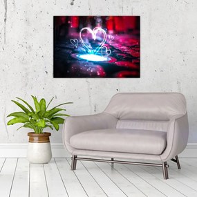 Obraz świetlistego serca (70x50 cm)