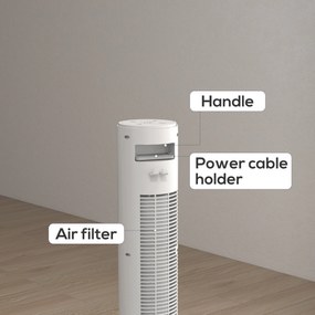 HOMCOM 70° oscylacyjny wentylator kolumnowy z pilotem 4 tryby, 3 prędkości, timer 31,5 x 31,5 x 96 cm biały | Aosom PL