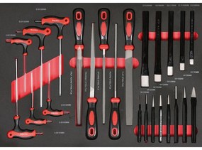 Wózek warsztatowy mobilny na narzędzia EXPERT, z zestawem narzędzi, 7 szuflad, niebieski