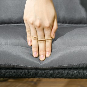 Outsunny Krzesła Ogrodowe, 2 szt., Design Boho, Poduszki na Siedzisko i Oparcie, Wygodna Powierzchnia Siedziska, Rama Metalowa, Czarny