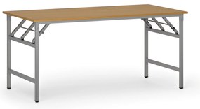 Stół konferencyjny FAST READY, 160x80 cm, szaro-srebrna podstawa, buk