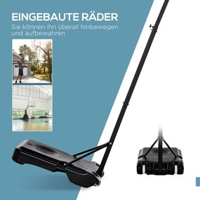 HOMCOM mobilny stojak do koszykówki kosz do koszykówki z regulacją wysokości 302–352 cm