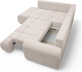 Narożnik Lutario L z funkcją spania lewostronny - beżowa plecionka hydrofobowa Venice 2026