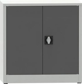 Warsztatowa szafa półkowa na narzędzia KOVONA JUMBO, 1 półka, spawana, 800 x 600 x 800 mm, szara / grafitowa