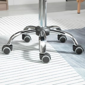 HOMCOM Taboret Salonowy z Siedziskiem Siodłowym, Regulowany, Ekoskóra, 48x48x54-69cm, Czarny