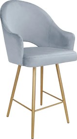 Hoker krzesło barowe Velvet podstawa złota BL06