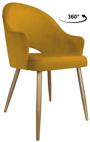 Krzesło obrotowe Velvet podstawa złota MG15