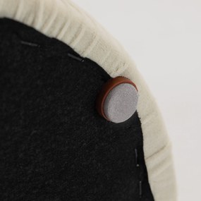 HOMCOM Zestaw 2 pufów z miejscem do przechowywania, puf z pokrywą, okrągły podnóżek w welurze 36 x 36 x 41,5 cm kremowy