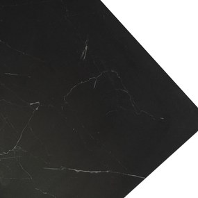Stół Rozkładany Prostokątny LUIGI 160-240 cm Ceramiczny Czarny Marmur do Jadalni Nowoczesny Loft