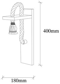 Kinkiet w naturalnym kolorze Erebos – Opviq lights