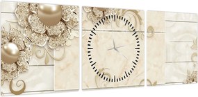 Obraz - Motyw dekoracyjny (z zegarem) (90x30 cm)