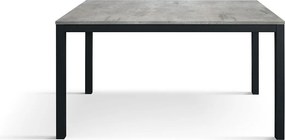 Drewniany stół z szarym wykończeniem, antracytowa metalowa rama 110x68 - RAVENNA