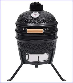 Czarny ceramiczny grill z funkcją wędzenia G9-K47