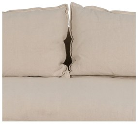 Kremowa lniana sofa 200 cm – Ixia