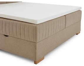 Beżowe łóżko boxspring ze schowkiem 180x200 cm Tambo – Meise Möbel