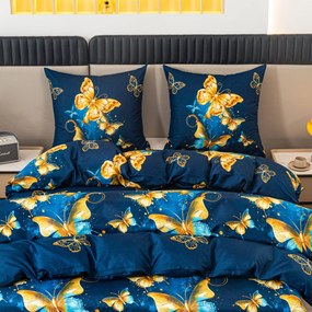 PrzytulneMieszkanie.pl PrzytulneMieszkanie.pl Pościel z mikrofibry ROYAL BUTTERFLY niebieska Rozmiar pościeli: 70 x 80 cm | 140 x 200 cm