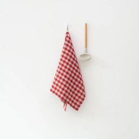 Lniana ścierka 45x65 cm Red Gingham – Linen Tales