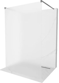 Mexen Kioto ścianka prysznicowa wolnostojąca 100 x 200 cm, szron 8 mm, gun metal - 800-100-002-95-30