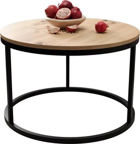 Okrągły nowoczesny stolik kawowy dąb artisan M5-B07