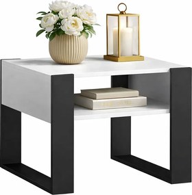 Skandynawska ława kawowa - biały+czarny M0-C91