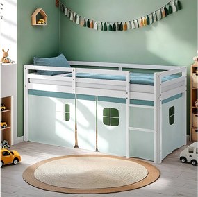 Łóżko piętrowe 90x200 cm Zielone