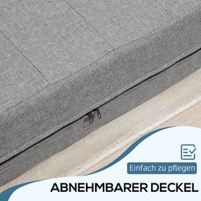 HOMCOM Składany fotel z funkcją łóżka, łóżko dla gości, składane, do 250 kg, 138x80x50 cm, Szary