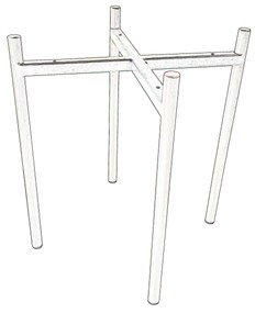 TABORET DIOR STOŁEK LOFT metal podstawa biała BL14