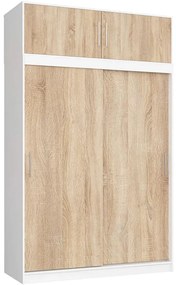 Szafa przesuwna z nadstawką biały + dąb sonoma A5-T04